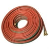 Grade T Twin-Line Welding Hose, 3/8 in, 25 ft, BB Fittings, Fuel Gases and Oxygen