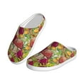 thumbnail image 2 of Yiaed Colored Large Mushrooms and Leaves Print Slippers Fuzzy Warm Cozy Slippers Non Slip House Slippers For Indoor Outdoor Slippers House Slippers-37/38, 2 of 7