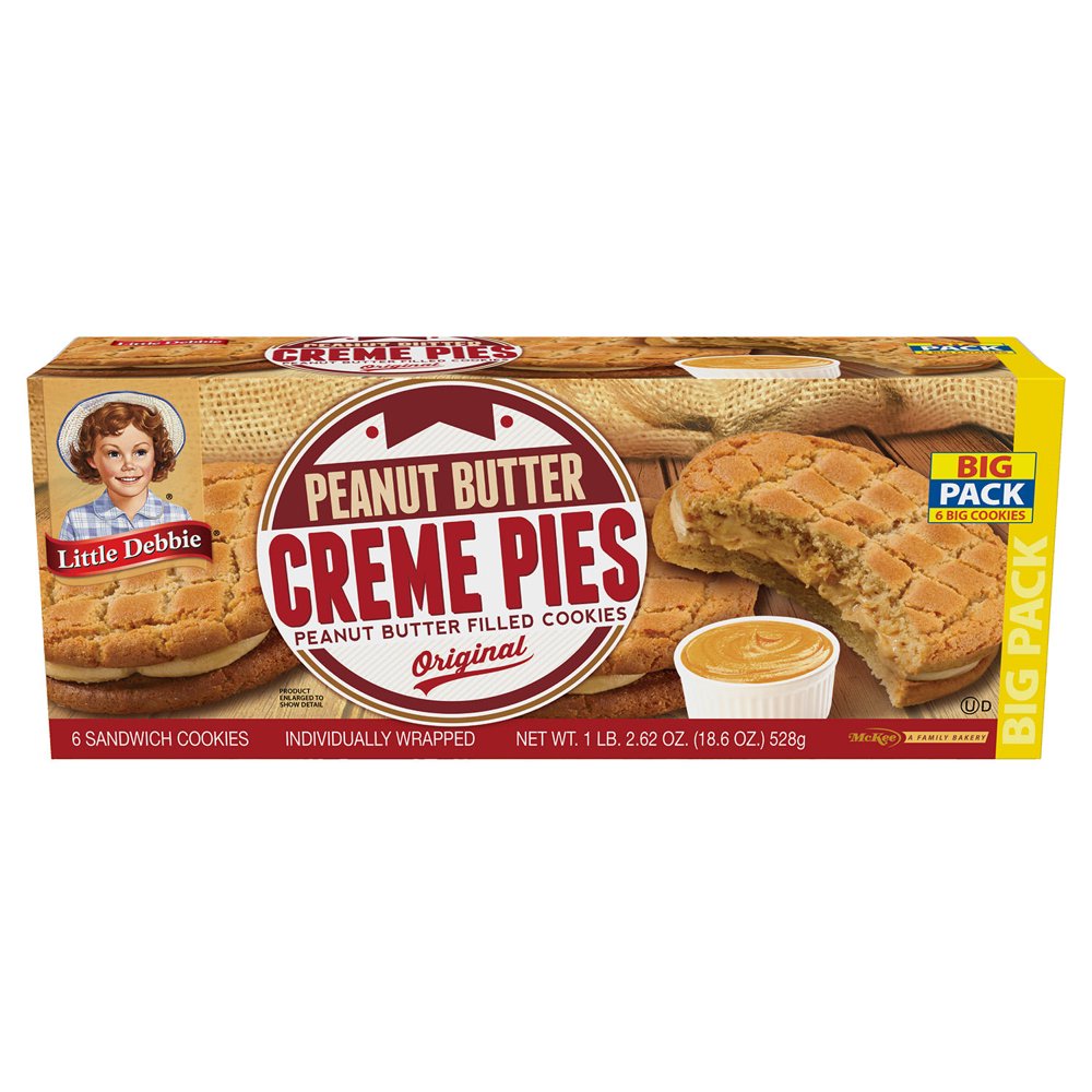 3X Little Debbie Peanut Butter Crème Pies (3.1Oz / 6Pk)