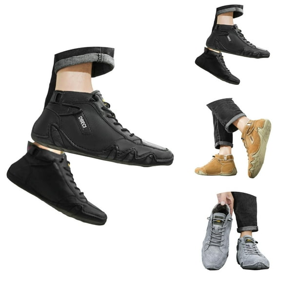 Men's Casual Shoes Comfortable Walking Sneakers For Daily Wear Outdoor Boots With Sole Lightweight Breathable Design For Spring And Fall Tall Shoes For Men