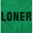 thumbnail image 2 of Loner Simple Anti Social Statement Unisex Plus Fleece Graphic Sweatshirt Brisco Brands 5X, 2 of 5