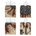thumbnail image 2 of Balery USA Sunflower Flag Porta Pañuelos de Cuero con Estampado – Funda Moderna Cuadrada para Caja de Pañuelos, Dispensador 5x5x5'', 2 of 6