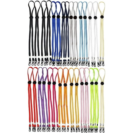

30PCS Face Neck Lanyard Portable Cord Fastener Adjustable Length Lanyard Comfortable Ear and Neck Lanyard Necklaces & Pendants