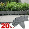 thumbnail image 2 of Borde de Patio para Jardín, Paneles de Valla de Imitación de Piedra, Valla de Jardín con Barrera para Exteriores, 2 of 5