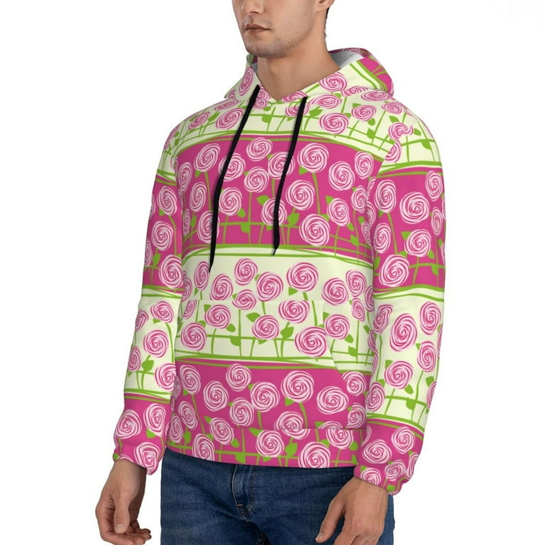 Goofa Flowers for Men's Hooded Sweatshirt Lightweight Pullover