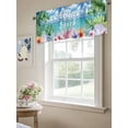 thumbnail image 6 of Tropical Valances for Windows, Rod Pocket Kitchen Valance Curtains - Soft & Washable Small Window Treatment for Living Room,&nbsp;Bathroom, Summer Ocean Starfish, 54x18inch, 6 of 9