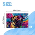 thumbnail image 2 of BaHomeck placemats Set of 4 Colorful Pug, With Vibrant Colors And Colorful Background Cotton Linen rectangle Placemats for Kitchen Dining Table Indoor,Outdoor,18*12inch, 2 of 4