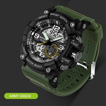 Casio Men's Dive Style Watch, Black/Green Accents MRW200H-3BV - Walmart.com