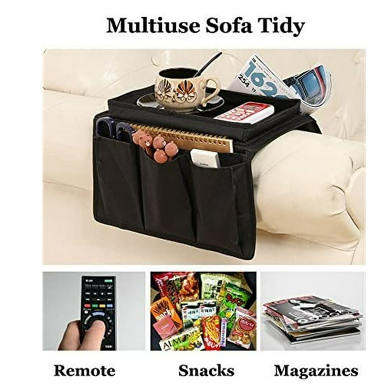 1PC Armchair Caddy Couch Arm Pocket Sofa Arm Rest Organizer