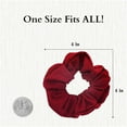 thumbnail image 5 of Motique Accessories Set of 2 Solid Hair Scrunchies for Adult Women (Maroon) Solid Pony Scrunchy, 5 of 5