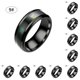 thumbnail image 1 of Sonducket Anillo de temperatura Acero Emoción Anillos de humor Pareja Joyería de mano sensible inteligente, Tamaño 9, Negro Negro 9 # 10piezas Sonducket CBP154620, 1 of 6