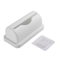 thumbnail image 3 of Yuarrent Elegante dispensador de bolsas de basura para montaje en pared, accesorio para gabinete de sala de estar que ahorra espacio Organizadores de utensilios de cocina Blanco 15.1x7.5x6.3 cm, 3 of 6