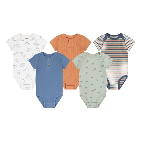 Body HUGGIES de algodón orgánico, paquete de 5, fácil de cambiar