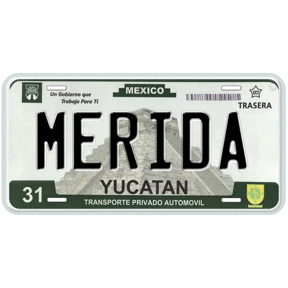 Merida Yucatan Mexico Novelty Car License Plate