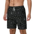 thumbnail image 2 of Balery Spider Web Black Mens Swim Trunks Swim Shorts for Men Quick Dry Inseam Beach Shorts with Compression Liner Pocket-X-Large, 2 of 9
