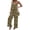 Floral Army Green, variant on Women Jumpsuits Casual Sleeveless Spaghetti Strap Long Pants Romper Summer Outfits with Pockets
