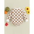 thumbnail image 4 of FOCUSNORM Combinaison Décontractée pour Bébés Garçons Automne Manches Longues Col Rond Imprimé Sun Pumpkin à Carreaux, 4 of 7