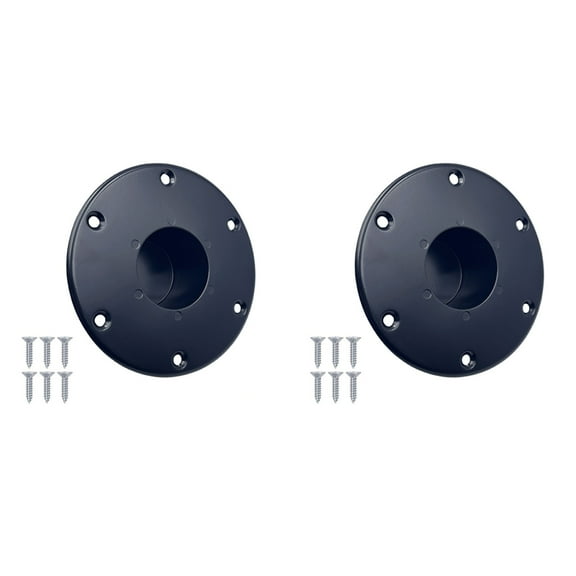 2X RV Trailer Table Base Mount Pedestal Base Round Flush Mount Table Leg Base,2 x RV Trailer Table Base Mount kit,Black