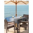 thumbnail image 4 of Square Outdoor Tablecloth with Umbrella Hole Blue Gray Outside Table Cloth Waterproof Patio Table Cover Vintage Farmhouse Gradient Wooden Grain Art Zipper Tablecloths for Picnic Camping 60x60 Inch, 4 of 8