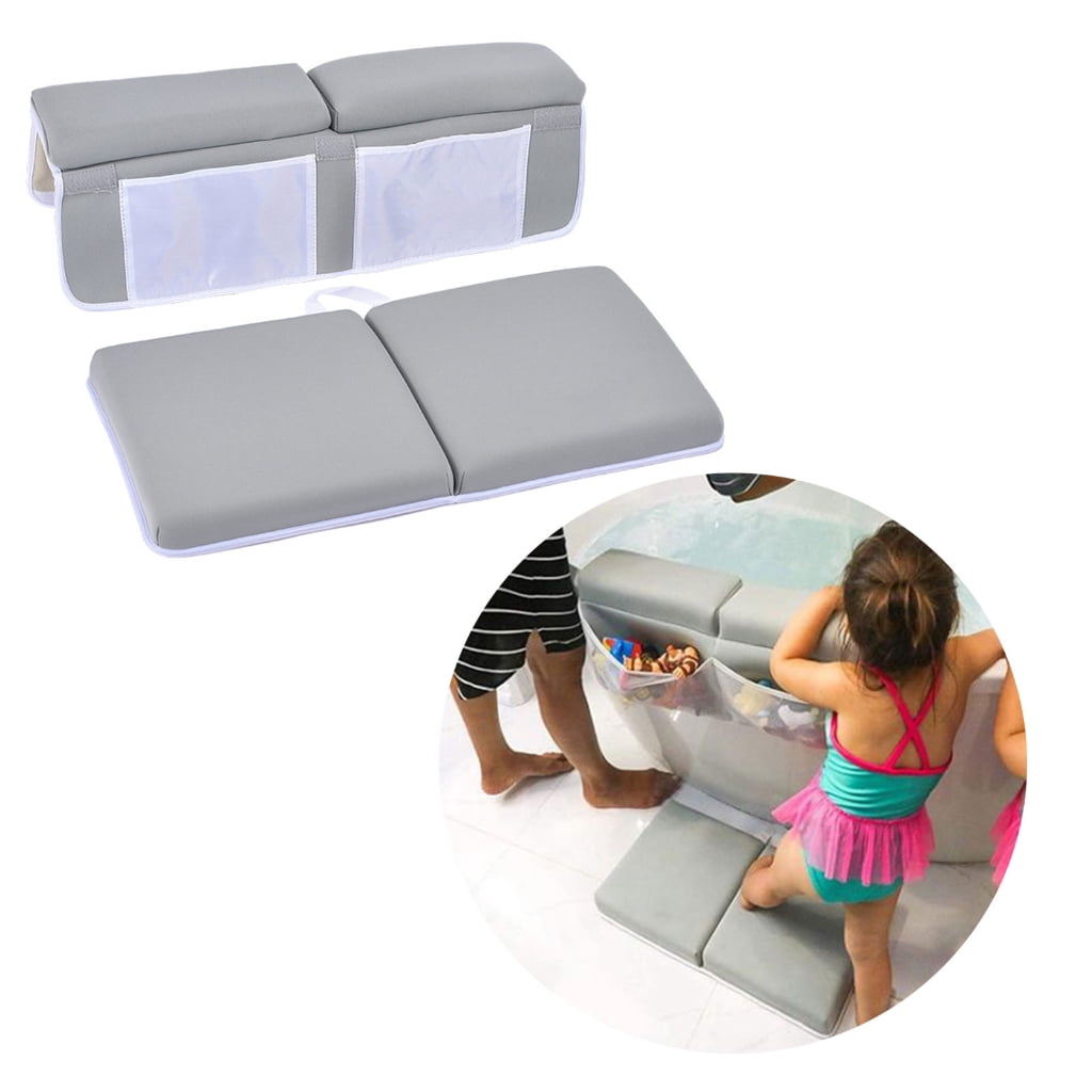 Tizuqe Baby Bath Kneeler with Elbow Rest Pad Set Thick Bathtub Kneeling Mat for Knee
