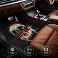 thumbnail image 6 of Yiaed Glitch Screaming Skull Print Carpet Floor Mats for Cars, Auto Accessories Front & Rear Car Floor Mats Car Floor Foot Mat Sets of 4 Pieces, 6 of 7