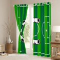 thumbnail image 3 of Erosebridal Modern Soccer Court Pattern Kids Blackout Curtains Set of 2 (52x84 Each),Letter C Monogrammed Window Curtains For Boys Teens, 3 of 7