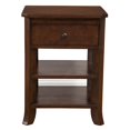 thumbnail image 1 of homeroots bed & bath 399267 Mahogany Brown One Drawer Flair Nightstand, 1 of 1