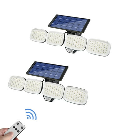 

Solarera 2 Pcs Outdoor Solar Lights 200 LED Flood Lights Waterproof Solar Poweredwith Wall Lights Rotatable Solar Motion Security Night Lights for Outdoor Pation Garden Deck
