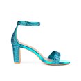 thumbnail image 3 of BLISSFUL STEP Valentine's Women's Shoes Glitter Ankle Strap Block Heel Prom Sandals Lake Blue 8.5, 3 of 7