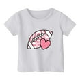 thumbnail image 2 of Piuwrlz T-Shirts Tops for Kids Girls Short Sweatshirt Sleeve White Size 11 Years, 2 of 4