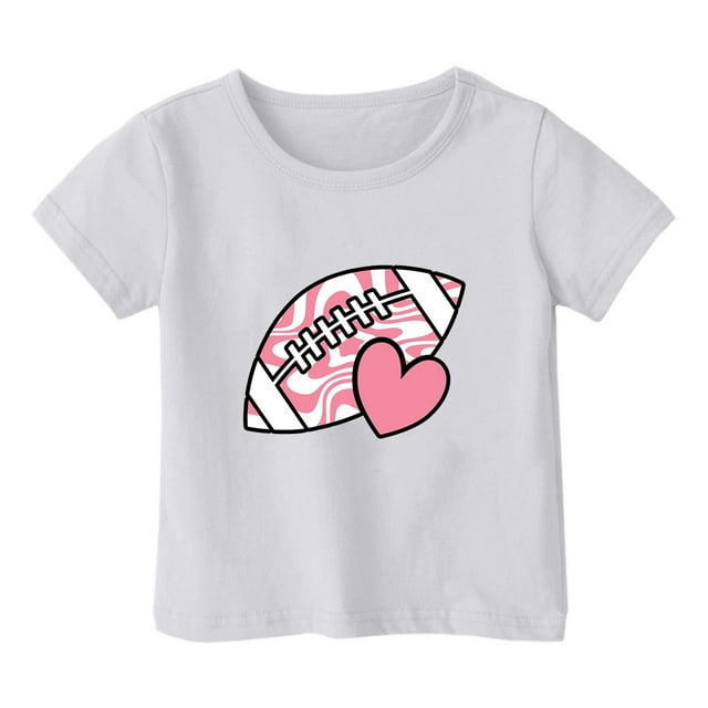 T-shirt à Manches Courtes à Col Rond pour Enfants, Mélange Doux Polyester-Spandex, Imprimé Graphique Coloré, Tissu Respirant, Tenue Décontractée, Convient aux Âges de 2 à 10 Ans