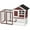 Brown, variant on Demi Bonn 48" Wooden Outdoor Bunny Rabbit Hutch with Waterproof Asphalt Roof, Removable Tray & Ramp Garden Backyard Pet House Chicken Coop, Gray