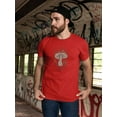 thumbnail image 2 of Mushroom With Leaves T-Shirt Men -Image by Shutterstock, Male XX-Large, 2 of 4
