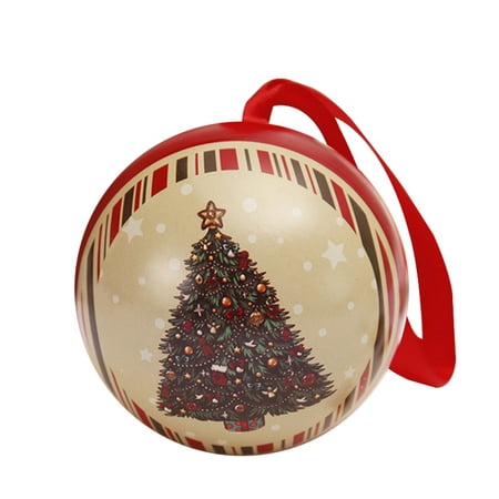 Iron Spherical Fashion Candy Box Ball Christmas Storage Jar Storage Cans