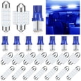 thumbnail image 1 of ORUYROP 24 Pieces Dome Light LED Car Bulb Kit Set T10 31 mm 42 mm LED Festoon Bulbs Interior LED Interior Replacement Bulbs for Car Map Door Courtesy(Blue), 1 of 7