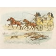 thumbnail image 2 of Alken, Henry Thomas 14x12 Gold Ornate Wood Framed with Double Matting Museum Art Print Titled - People On A Carriage Watching Dogs Chasing A Rabbit, 1817, 2 of 4