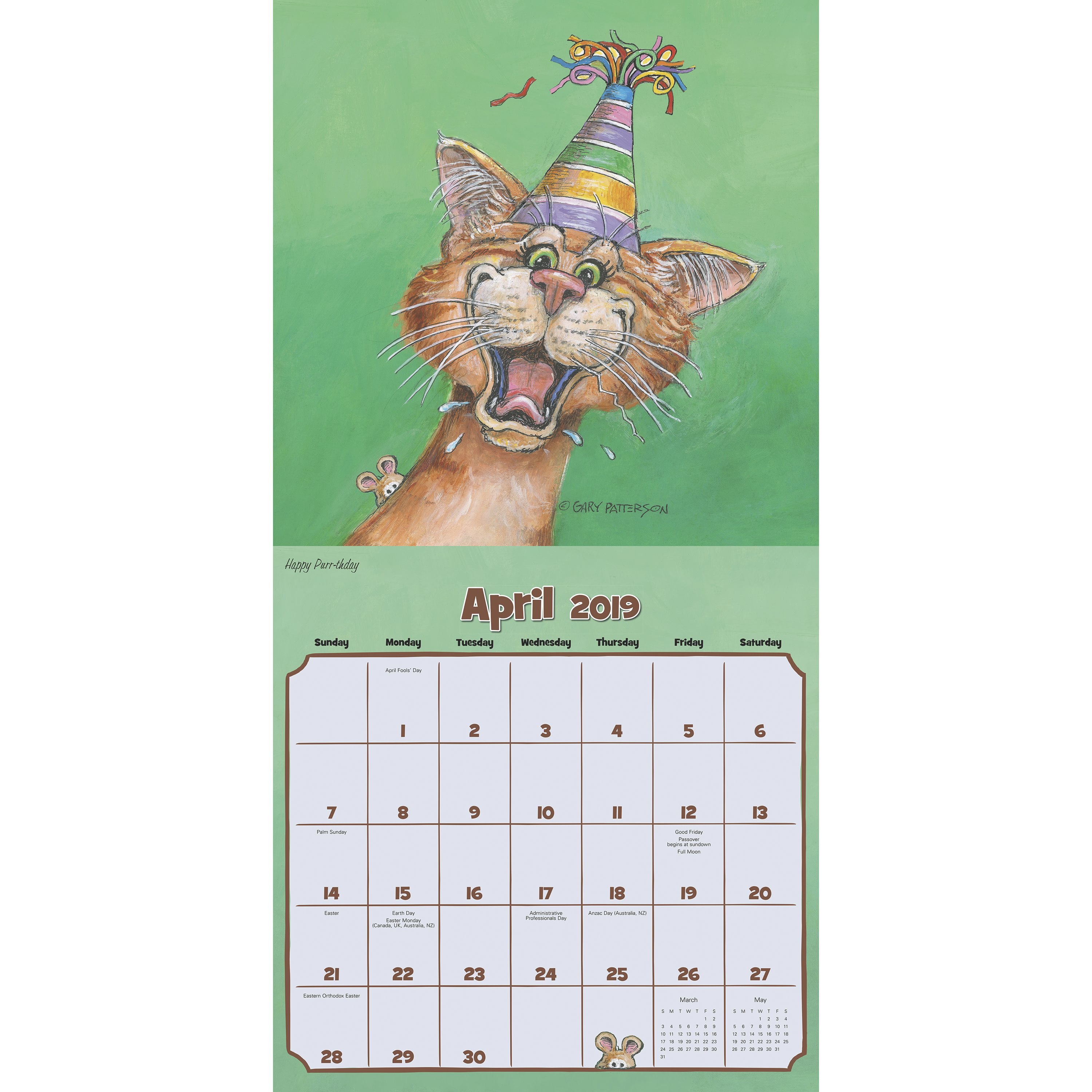 Mead® Gary Patterson'S Cats 2019 Monthly Wall Calendar, 12&Quot; X 12&Quot; - Walmart.com - Walmart.com