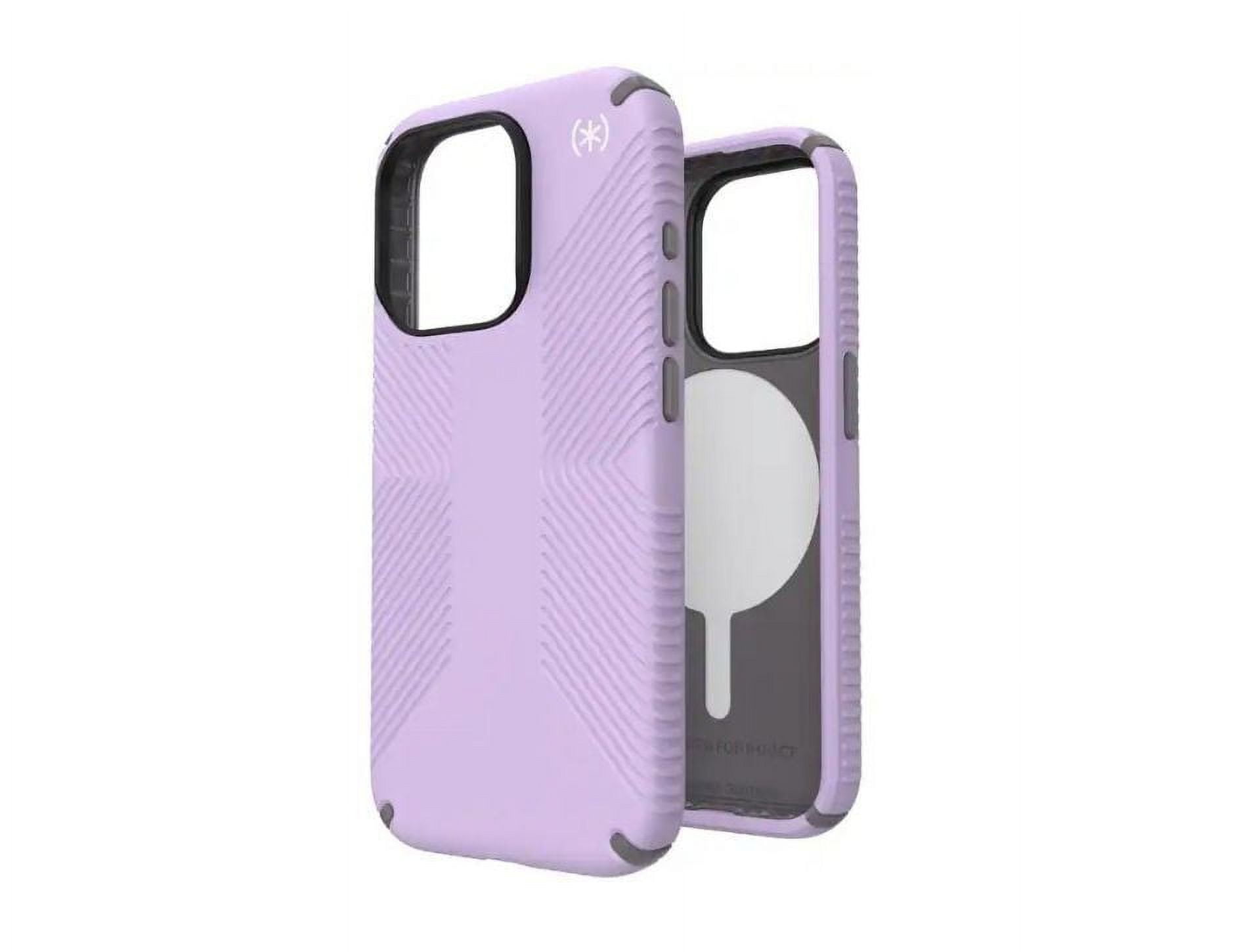 Speck Presidio2 Grip with MagSafe Case For iPhone 15 Pro- Spring Purple