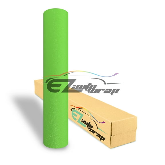EZAUTOWRAP Matte Green Frosted Sparkle Car Vinyl Wrap Vehicle Sticker Decal Film Sheet Peel And Stick With Air Release Technology Decoration Wallpaper