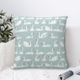 thumbnail image 4 of Pofeuu White Swan Print Double-sided plush pillowcase Square Throw Pillow Covers Pillows Cover for Living Room Bedroom Sofa Couch Cushion Cover（No pillow core）-18"x18", 4 of 7