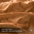 thumbnail image 3 of PHF Truly Velvet Duvet Cover Set King Size, 3 Pieces Luxury Ultra Soft Comforter Cover Set, Warm Flannel Duvet Cover with 2 Pillow Shams Bedding Collection, 104"x90", Brown Sugar (No Insert), 3 of 6