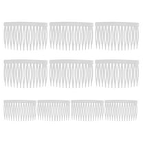 RABBITH 10Pieces Hair Combs Plastic Hair Side Combs 14 Straight Teeth Hair Clip Comb Bridal Wedding Veil Comb for Fine Hair