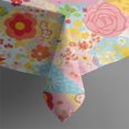 thumbnail image 4 of Pioneer Flower Floral Print Pattern Rectangle Tablecloth 60"x120", Waterproof Polyester Table Cloth, Wipeable Spillproof for Dining Camping Indoor Outdoor, 4 of 6