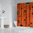 thumbnail image 2 of Halloween Glowing Spider Web Pattern Shower Curtain 72"x72" ,Bathroom Decorative Shower Curtains Set with 12 Hooks,Modern Waterproof Washable Shower Curtain, 2 of 6