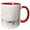 Red/White, variant on 3drose, Reindeer in White with Silver Bow and Holly Etched Look Can Not Be Felt to the Touch, 15oz Mug