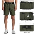 thumbnail image 2 of Zusmen Men's Hiking Shorts Outdoor Casual Lightweight Breathable Travel Golf Fishing Shorts with Nylon Belt Olive44, 2 of 5