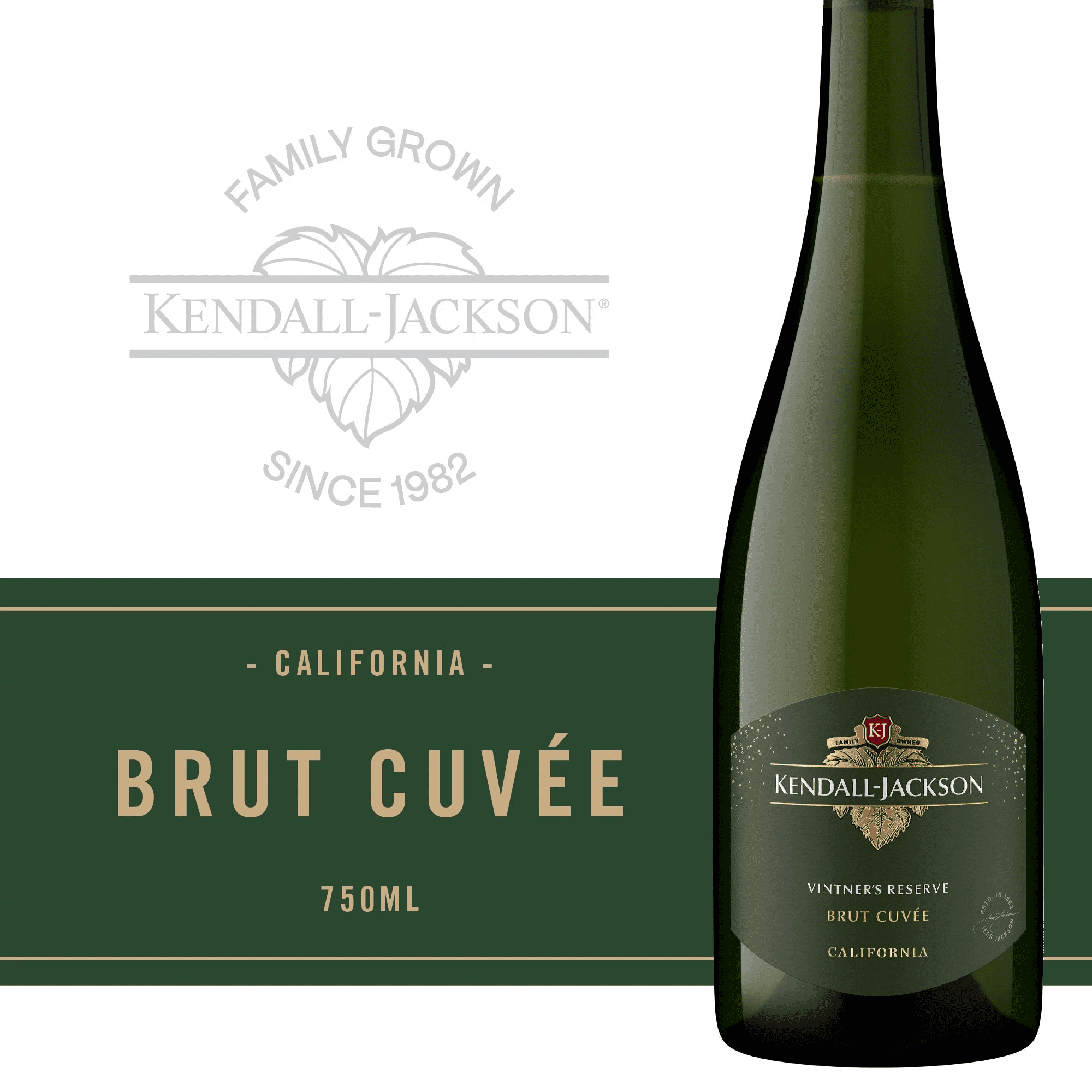 Kendall-Jackson Vintner's Reserve Brut Cuvee Sparkling Wine 750ml - Crisp, Elegant Finish, 11% ABV