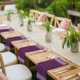 thumbnail image 3 of Dark Purple Retro Greek Key Cloth Napkins, Geometric Greece Ancient Farmhouse Washable and Reusable Dinner Napkins Set of 4, Table Napkin for Kitchen Party Birthday Wedding Hotel Housewarming 20"x20", 3 of 8