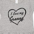 thumbnail image 4 of Inktastic I Love My Granny in Black Chalk Heart Girls Toddler Dress, 4 of 5