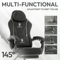 thumbnail image 2 of Dowinx Gaming Chair with Pocket Spring Cushion for Adults, Ergonomic Computer Chair with Footrest and Massage Lumbar Support for Office, Gaming, 300LBS, Black, 2 of 8